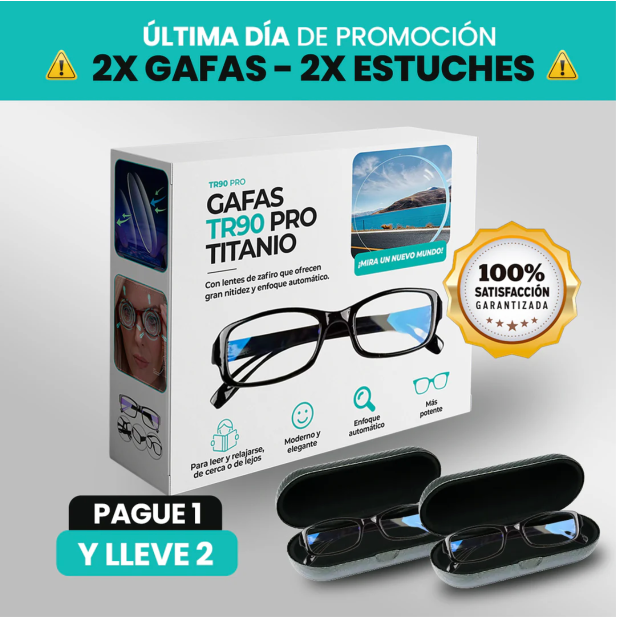 Gafas OnePower® - ¡Paga 1 Lleva 2 + 2 Estuches de Regalo!